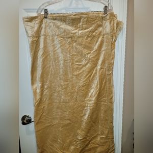 Gold Plush Velvet Curtains, 2 panels